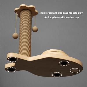 Cá công chúa gỗ thật mèo scratcher cây bền vật nuôi cột với thân thiện leo khung carton đóng gói - Product Image 3