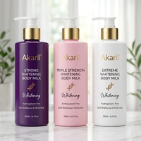 Akaril 500ml Lait Corporel Éclaircissant Naturel, Hydratant et Nourrissant, Parfum Frais, Pour Peaux Noires, Effet Éclaircissant Rapide