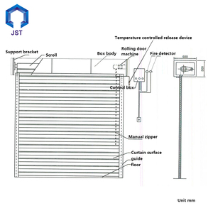 JST <strong>Fireproof</strong> <strong>Supplier</strong> Automatic Security Steel Fire Rated <strong>Roller</strong> <strong>Shutter</strong> Door - Product Image 3