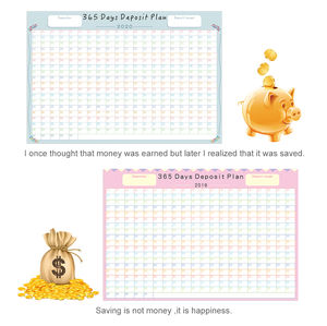 Calendario de pared para el hogar <span class=keywords><strong>365</strong></span> días Plan de depósitos Horario de autodisciplina - Product Image 4