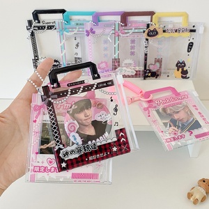 Corea moda estilo diseño personalizado Pvc cremallera bolsa Tranperant caramelo bolsa foto tarjeta caso Kpop Photocard titulares - Product Image 2