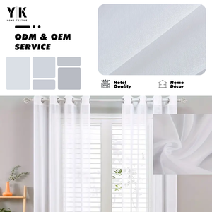 <span class=keywords><strong>Crema</strong></span> di Colore Solido del commercio all'ingrosso di Tulle Modern Living Room Tende Trasparenti, Ultima Camera Da Letto Finestra Della Cucina Tende Trasparenti/ - Product Image 1
