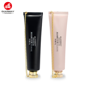 Factory Directly Sale ECO Friendly 30ml Aluminum Hand Cream Soft Tubes Empty Plastic Cosmetic Packaging ABL Tube With Chain