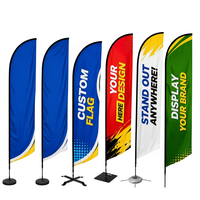 Drapeaux en forme de larme personnalisés avec impression numérique, mât en aluminium pour la publicité extérieure, les événements professionnels et la promotion