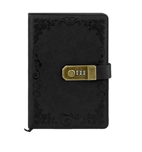 New Arrivals Leather Cover Hardcover Journal Notebook A5 <b>Diary</b> Custom Printing Planner Password <b>Lock</b> Gift Customized Logo 80 - Product Image 2