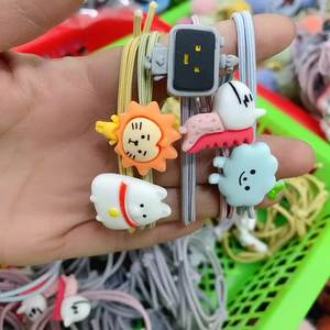 Venta al por mayor Niños Niñas Titulares de cola de caballo Dibujos animados de alta elasticidad Accesorios para el cabello Arco Anudado Lazo para el cabello Bandas de goma para el cabello para niños - Product Image 1