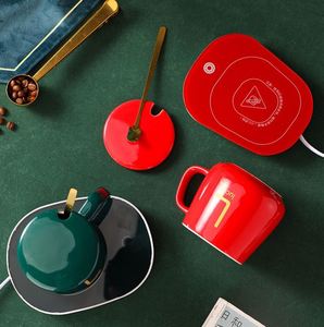 IStapromo Gifts Cheap Smart Coffee Mug with Temperature Control Self-Heating <b>Thermostatic</b> Ceramic Cup Business Gift Set - Product Image 5