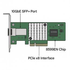 เลกูโอการ์ดเชื่อมต่อเครือข่ายแบบมีสายภายในประสิทธิภาพสูง PI29F11 NGFF M.2 PCIe X8 10Gbps SFP+ สำหรับเดสก์ท็อปพร้อมไฟเบอร์ 82599 X520-DA1 - Product Image 6