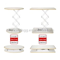 Mesa Promocional Hidráulica Rectangular Plegable Portátil con Logotipo Personalizado Impreso en Tela de Punto Tensado de 260 g/m²