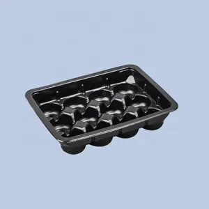 Disposable 12 Cavity PP Food Microwave Plastic Packaging Meatball Tray For Frozen