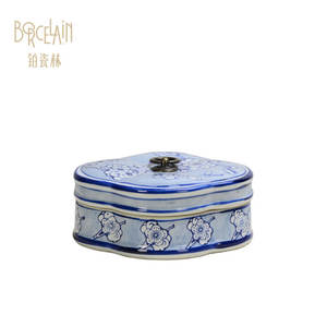 Hight Quality Square Porcelain Trinket <strong>Ceramic</strong> <strong>Jewelry</strong> Storage <strong>Box</strong> - Product Image 1