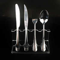 Présentoir de Vaisselle de Restaurant Personnalisé en Acrylique Transparent, Support de Couverts en Perspex, Présentoir Couteaux en Acrylique Sur Mesure