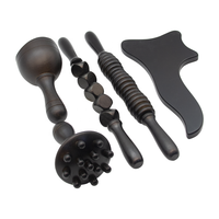 Kit d'outils de thérapie de luxe 5 en 1, ensemble d'outils professionnels en bois pour le modelage du corps