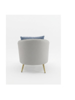 Fauteuil d'appoint en cuir PU de luxe avec accoudoirs matelassés, fauteuil simple