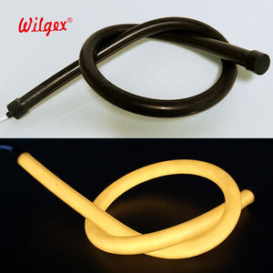 <span class=keywords><strong>LED</strong></span> Neon Black Jacket Silicone Pixel Color 24V Flexible Programable Tube Light RGB 360 grados Round Dia 22mm Light Strip - Product Image 3