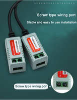 Accesorios para CCTV, Función POE, Balun de Video Pasivo UTP HD 1080P 2MP 3MP, Conector BNC-M, Compatible con AHD/CVI/TVI/CVBS, Plástico ABS
