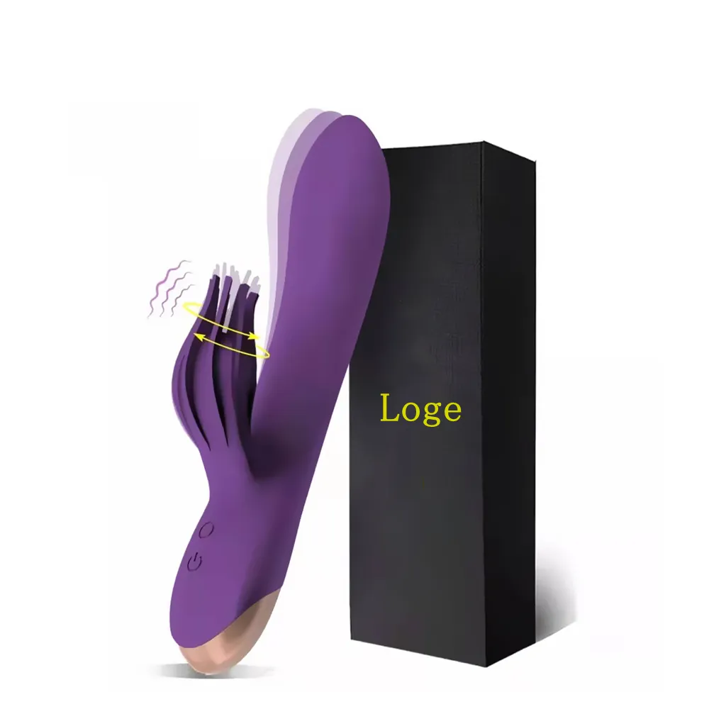 Dropshipping G Spot Vibrators Massager Realistic Rotating Head Thrusting Electric Sex Toy Rabbit Dildo Vibrator for Women