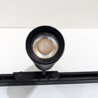 Angle de faisceau réglable de 20-60 degrés Zoomable 3-Phase Track Rail Spot LED Plafonnier 2700K Downlight Aluminium pour une utilisation en intérieur