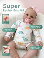 20 Zoll Lebensechte Reborn-Babypuppe aus Weichem Vinyl Realistische Neugeborenen-Puppe Spielzeug für Kinder Geschenk Großhandel Individuell Anpassbar