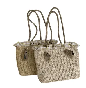 Bolsos De Algodon Damas Oficina Carteras Diseno Dama Carteres Populares Bolso baja bige Ligero Mini Al Por mpayor Bolsa Cubo