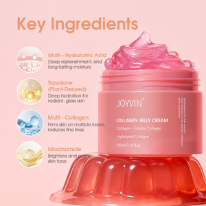 Gel Hidratante Facial Joyvin com Colágeno e Niacinamida, Creme Gel Amigável para Pequenas Encomendas, para Pele Radiante, Livre de Parabenos - Product Image 4
