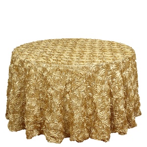 <span class=keywords><strong>Tovaglia</strong></span> Rotonda in Poliestere con Ricamo Tridimensionale di Rose Colorate di Lusso per Uso Alberghiero, Fornitura Personalizzata per E-Commerce Transfrontaliero - Product Image 4