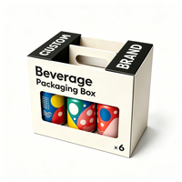 Boîtes en papier surdimensionnées pour 6 bières, emballage pour boissons en grandes quantités, pour canettes de 500 ml, vente en gros