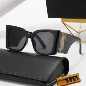 2024 sang trọng thiết kế thương hiệu Sun Glasses Chất lượng cao Cat Eye Sunglasses For Men phụ nữ với logo 119