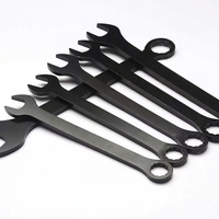 Jeu de clés à double usage de 14 pièces, 8-24 mm, noir, outils de réparation automobile, étui rigide, matériel ménager, clé en acier au carbone