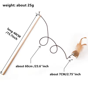 Kitten Play Interactive Cat Teaser Toys Wand Fun Pet Fish <b>Pole</b> Cute Bird Toys Cat Toys Pet Supplies Cat Products - Product Image 6