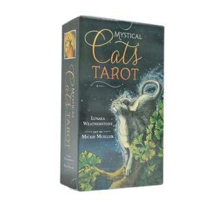 Juego de mesa de impresión 12*7cm Mystical Cats <span class=keywords><strong>Tarot</strong></span> Card con caja de regalo 78PCs Playing Oracle Card - Product Image 1