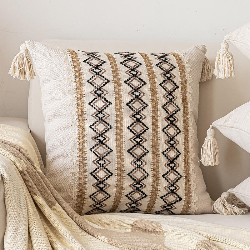 พู่ผ้าฝ้ายและผ้าลินินสีกากี - 5