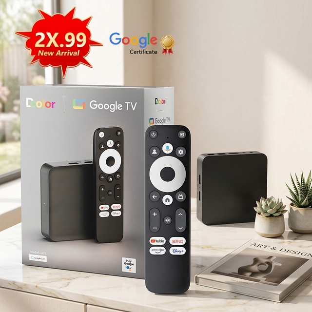 For Android 14 GTV for TV Box Quad Core 2.4G/5G Dual Band WiFi 4K 2GB/32GB BT Remote Set Top Box