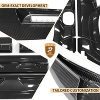 Pour Land Rover Defender 110 KN Style Kit de carrosserie en Fiber de carbone sèche lèvre avant pare-chocs Canards Grille garde-boue arrière fusées évents latéraux
