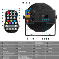 Projecteurs LED Par RGBW U`King à piles rechargeables avec 12 perles lumineuses pour mariages, bars, KTV, fêtes et scènes, avec télécommande