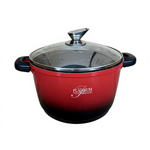 Ensemble de cuisine moderne et durable en alliage d'aluminium, 14 pièces, écologique, antiadhésif PTFE, compatible four et cuisinière à gaz, avec couvercles en verre - Product Image 2