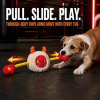 Jouets pour chiens qui couinent et qui couinent et ensemble de jeux de la corde de l'acier résistant à la traction - Jouets en peluche résistants à la mastication pour les occuper, meilleur cadeau d'anniversaire pour les animaux de compagnie