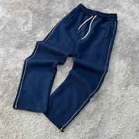 Pantalons de travail décontractés pour hommes sur mesure, 100% coton, molleton français, pantalons de survêtement à jambes larges, taille plus, imperméables pour le sport