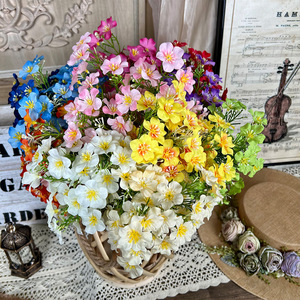 Arrangement de fleurs artificielles en tissu de soie, bouquet pour mariage et décoration intérieure, multicolore, simulation par moulage par injection - Product Image 1