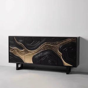 Muebles <span class=keywords><strong>de</strong></span> Interior para el Hogar <span class=keywords><strong>de</strong></span> Estilo Italiano <span class=keywords><strong>de</strong></span> Lujo Ligero, Aparador <span class=keywords><strong>de</strong></span> <span class=keywords><strong>Entrada</strong></span> para Sala <span class=keywords><strong>de</strong></span> Estar, Rectangular, Dorado, Muebles Laterales VIP para el Hogar, Mesa - Product Image 1