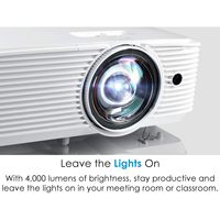 Projecteur Optoma EH412ST à courte focale 1080P HDR 4000 Lumens pour les entreprises, l'éducation et les jeux