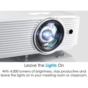 Optoma EH412ST Short Throw 1080P HDR <b>Projector</b> 4000 Lumens Business Education Gaming - Product Image 4