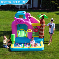 En stock, château gonflable en tissu Oxford pour enfants, pique-nique, journée en famille, jeux, avec toboggan, installation facile