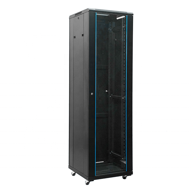 WU JIANG 19" International Standard 42U Assemble Network Cabinet Data Center SPCC Cold Rolled Steel Plate 600x600mm Server Stock