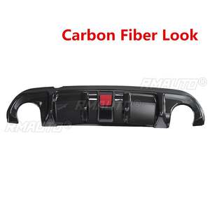 Difusor Trasero de Fibra de Carbono/Negro para Automóvil con Luz de Freno LED para Infiniti Q50 2018-2019, Cubierta de Difusor Trasero - Product Image 6
