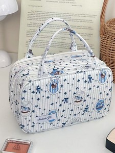 Bolsa <span class=keywords><strong>de</strong></span> Almacenamiento <span class=keywords><strong>de</strong></span> Cosméticos Portátil <span class=keywords><strong>de</strong></span> Viaje, con Doble Asa, Cierre <span class=keywords><strong>de</strong></span> Cremallera con Diseño <span class=keywords><strong>de</strong></span> Lazo <span class=keywords><strong>de</strong></span> Dibujos Animados, Material <span class=keywords><strong>de</strong></span> <span class=keywords><strong>Toalla</strong></span>, con Compartimentos, Colgante - Product Image 4