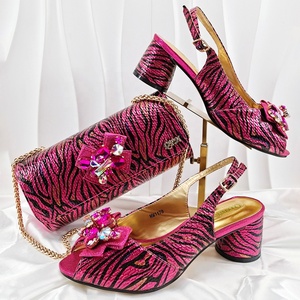 Scarpe Color oro di alta qualità e borse abbinate Clutch Set scarpe africane e <span class=keywords><strong>sandali</strong></span> per grandi occasioni - Product Image 1