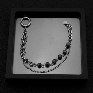 Bracelet Chaîne Géométrique Double Couche en Acier Titane Style Hip-Hop Unisexe, Design Niche Populaire 2026, Bijou Tendance - Product Image 2