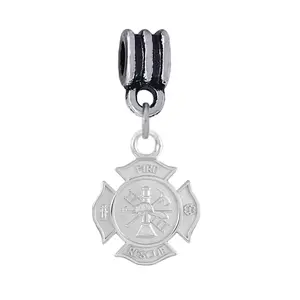 Personalized Custom Trendy Plated Crest Charms Hero Honor Souvenir Fire Rescue Symbol Pendant For Jewelry Making