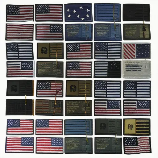 Disponibile prezzo competitivo personalizzato 8*5 cm / 2*3 pollici riflettente IR bandiera USA Patch per Cap t-shirt borsa tattica con gancio & Loop